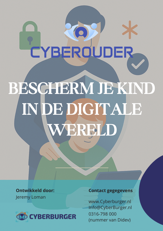 uder en kind kijken samen veilig naar tablet - digitale veiligheid kinderen