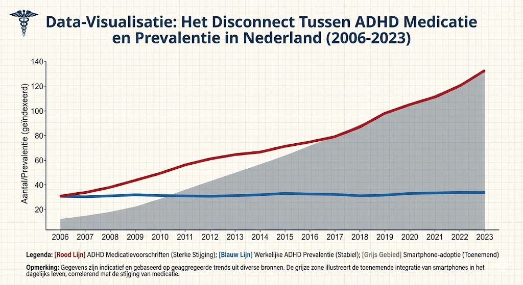 Discrepantie tussen stabiele ADHD-prevalentie en stijgende medicatievoorschriften
